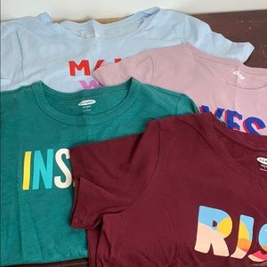 Lot of 4 Old Navy Everywhere Graphic Tees - Sz L